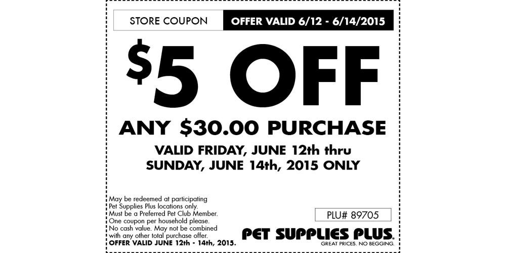Pet Supplies Plus Coupons Printable