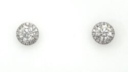 Diamond stud earrings lab grown