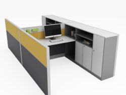 Metal computer cabinet workstation for ultimate efficiency