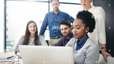 Getting team on board hi-res stock photography and images - Alamy