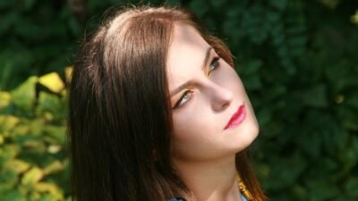 Free Images : snow, winter, girl, hair, white, female, portrait, model ...