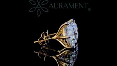 Lab grown diamond stud earrings