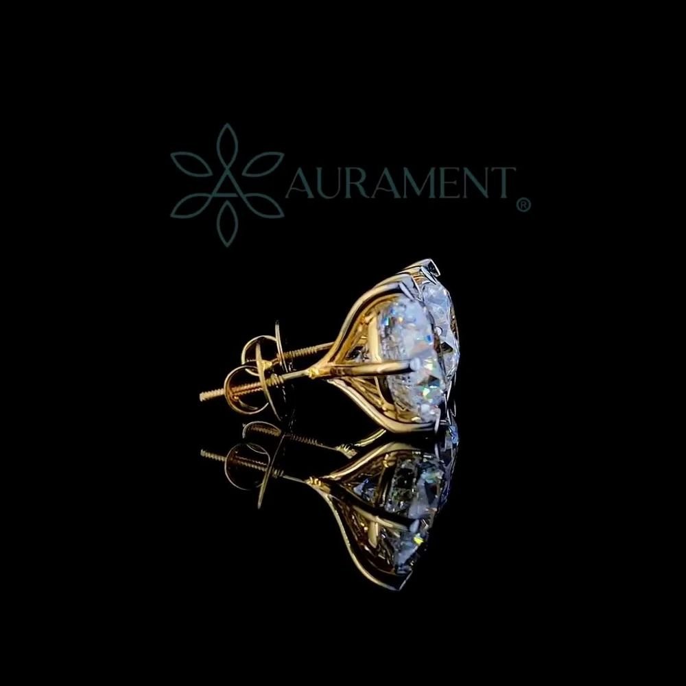 Lab grown diamond stud earrings